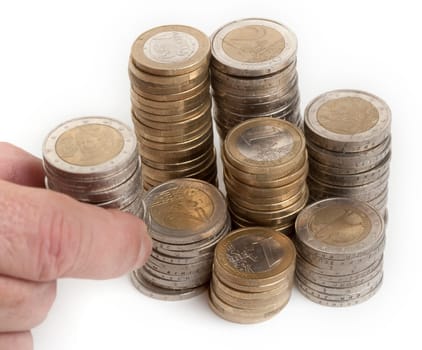 Stack of coins Euro
