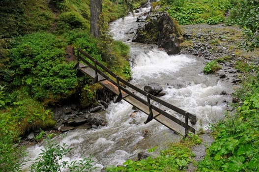 Bridge over a mountain stream