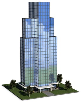 modern hi-rise corporate office building