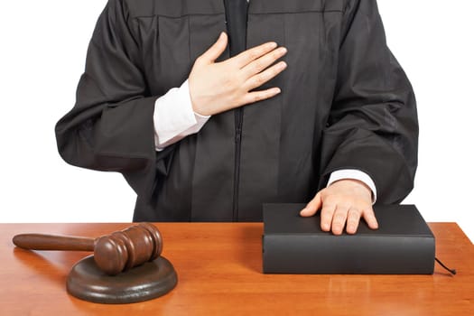 Female judge taking oath