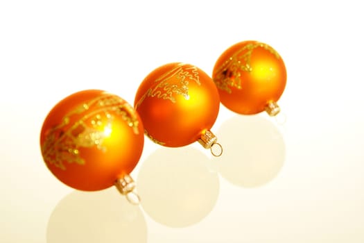 Christmas baubles orange