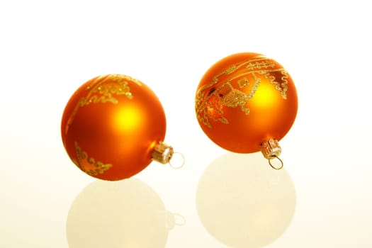 Christmas tree baubles,orange