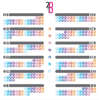 2010 modern calendar