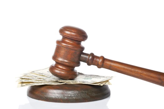 Gavel and money
