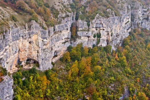 Autumns colors cover the mountain