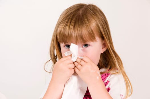 blow a little girl s nose