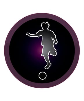 football soccer button illustration