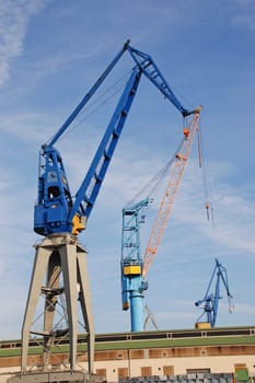 Loading cranes Port of Hamburg