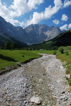 Alpine riverbed