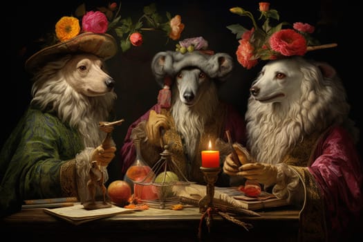 Enter a whimsical world where charming talking animals, with their enchanting voices and wisdom, offer sage advice to those in need.