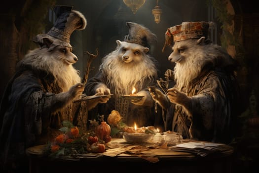 Enter a whimsical world where charming talking animals, with their enchanting voices and wisdom, offer sage advice to those in need.