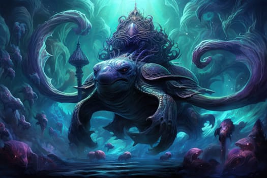 Embark on an extraordinary journey through the realm of fantasy and encounter the majestic ancient sea turtles.