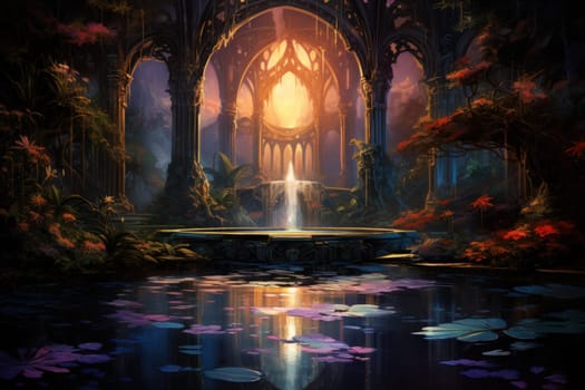 In the realm of fantasy, there are mystical and enchanting song fountains that bring harmony to the world around them.