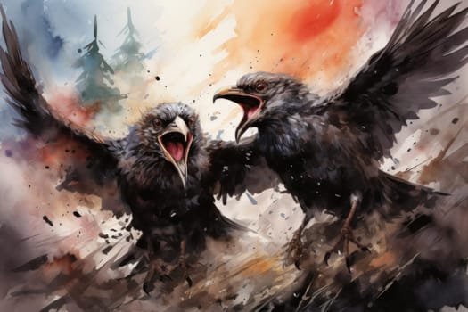 Enter the realm of fantasy and encounter the cursed wereravens, unfortunate beings caught in an eternal cycle of shifting between human and raven forms.