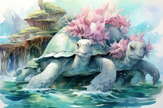 Embark on an extraordinary journey through the realm of fantasy and encounter the majestic ancient sea turtles.