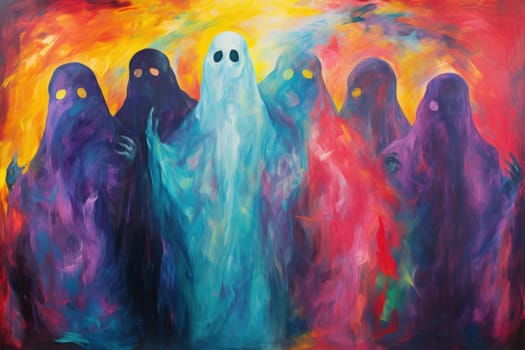 In the realm of fantasy, haunting ghostly apparitions are ethereal beings that exist between the world of the living and the realm of the dead.
