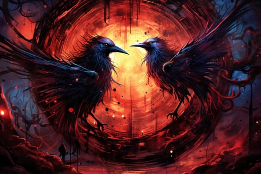 Enter the realm of fantasy and encounter the cursed wereravens, unfortunate beings caught in an eternal cycle of shifting between human and raven forms.