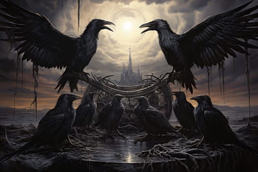 Enter the realm of fantasy and encounter the cursed wereravens, unfortunate beings caught in an eternal cycle of shifting between human and raven forms.