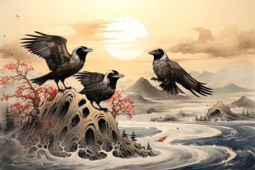 Enter the realm of fantasy and encounter the cursed wereravens, unfortunate beings caught in an eternal cycle of shifting between human and raven forms.