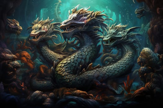 Immerse yourself in the depths of the fantastical with this captivating illustration by a professional visual artist.