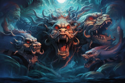 Immerse yourself in the depths of the fantastical with this captivating illustration by a professional visual artist.
