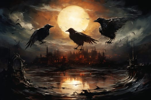 Enter the realm of fantasy and encounter the cursed wereravens, unfortunate beings caught in an eternal cycle of shifting between human and raven forms.