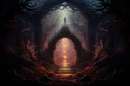 Hidden amidst the ethereal landscapes of fantasy, enigmatic shadow gates stand as enigmatic thresholds to realms concealed in obscurity.