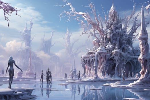 Immerse yourself in the enchanting world of fantasy and witness the elegance of the frost faeries.