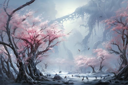 Immerse yourself in the enchanting world of fantasy and witness the elegance of the frost faeries.