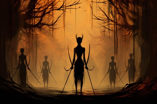 Immerse yourself in a world of fantasy where elven archers stand tall, their keen eyes piercing through the shadows.