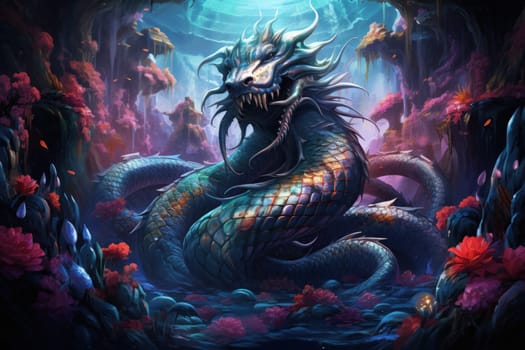 Immerse yourself in the depths of the fantastical with this captivating illustration by a professional visual artist.