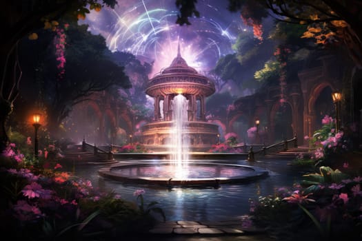 In the realm of fantasy, there are mystical and enchanting song fountains that bring harmony to the world around them.