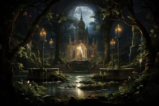 In the realm of fantasy, there are mystical and enchanting song fountains that bring harmony to the world around them.
