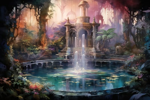 In the realm of fantasy, there are mystical and enchanting song fountains that bring harmony to the world around them.