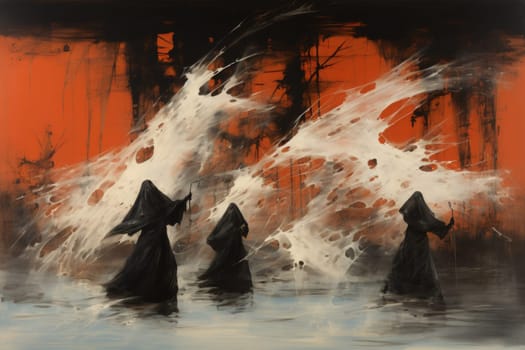 In the realm of fantasy, haunting ghostly apparitions are ethereal beings that exist between the world of the living and the realm of the dead.