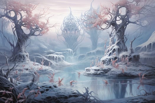 Immerse yourself in the enchanting world of fantasy and witness the elegance of the frost faeries.