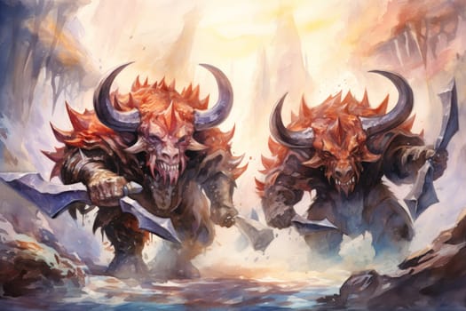 Enter a world of myth and legend where ferocious minotaurs, half-human and half-bull, reign supreme.