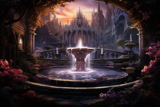 In the realm of fantasy, there are mystical and enchanting song fountains that bring harmony to the world around them.