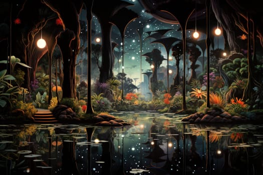 In the realm of fantasy, there are mystical and enchanting song fountains that bring harmony to the world around them.