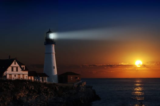 Lighthouse at dawn