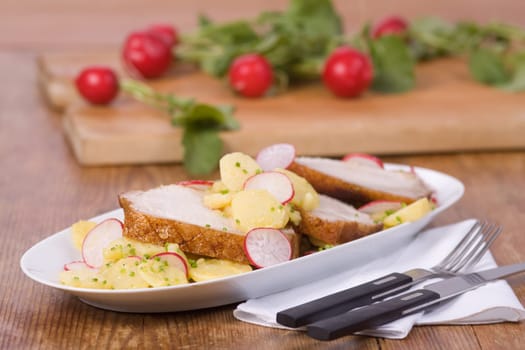Pork slices