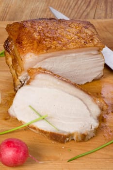 Roast with chives