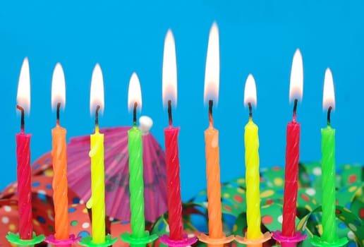 colorful birthday candles