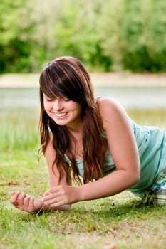 Smiling teenager