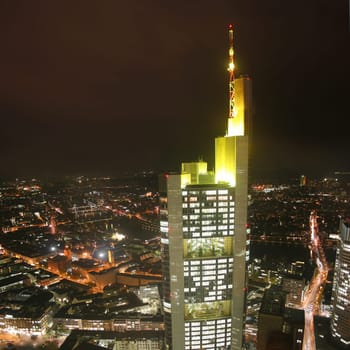 Frankfurt skyline with Commerzbank Tower