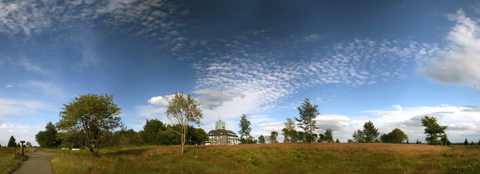 Pano Kahler Asten with Astenturm in North Rhine-Westphalia