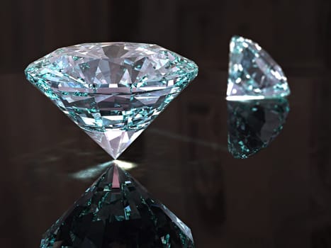 Two brilliant-cut diamonds