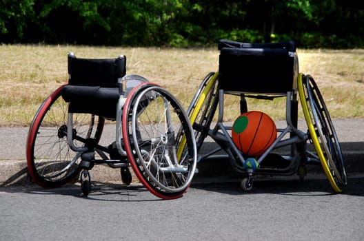 two wheelchairs