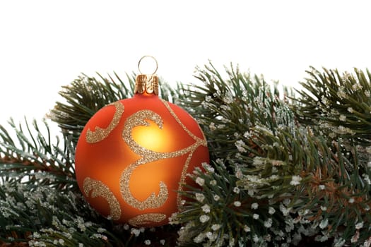 Christmas ornament with fir branch
