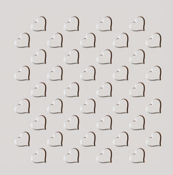 3d hearts pattern